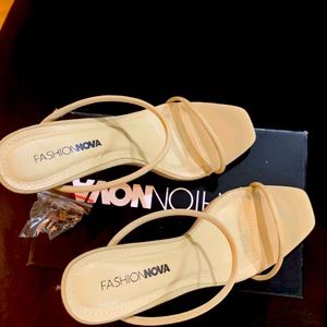 Fashion nova mules tan